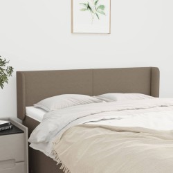 vidaXL Kopfteil mit Ohren Taupe 147x16x78/88 cm Stoff