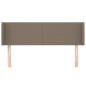 vidaXL Kopfteil mit Ohren Taupe 147x16x78/88 cm Stoff