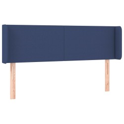 vidaXL Kopfteil mit Ohren Blau 147x16x78/88 cm Stoff