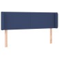 vidaXL Kopfteil mit Ohren Blau 147x16x78/88 cm Stoff