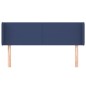 vidaXL Kopfteil mit Ohren Blau 147x16x78/88 cm Stoff