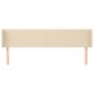 vidaXL Kopfteil mit Ohren Creme 203x16x78/88 cm Stoff