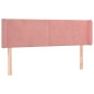 vidaXL Kopfteil mit Ohren Rosa 147x16x78/88 cm Samt