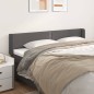 vidaXL Kopfteil mit Ohren Grau 163x16x78/88 cm Kunstleder vidaXL Kopfteil mit Ohren Grau 163x16x78/88 cm Kunstleder