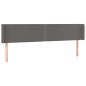 vidaXL Kopfteil mit Ohren Grau 163x16x78/88 cm Kunstleder vidaXL Kopfteil mit Ohren Grau 163x16x78/88 cm Kunstleder