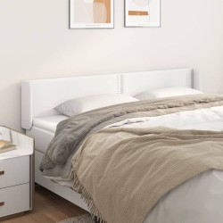 vidaXL Kopfteil mit Ohren Weiß 203x16x78/88 cm Kunstleder