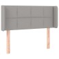 vidaXL Kopfteil mit Ohren Hellgrau 83x16x78/88 cm Stoff vidaXL Kopfteil mit Ohren Hellgrau 83x16x78/88 cm Stoff