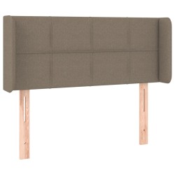 vidaXL Kopfteil mit Ohren Taupe 93x16x78/88 cm Stoff