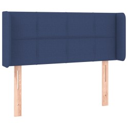 vidaXL Kopfteil mit Ohren Blau 93x16x78/88 cm Stoff