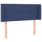 vidaXL Kopfteil mit Ohren Blau 93x16x78/88 cm Stoff vidaXL Kopfteil mit Ohren Blau 93x16x78/88 cm Stoff