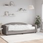 Tagesbett mit Matratze Taupe 100x200 cm Stoff Tagesbett mit Matratze Taupe 100x200 cm Stoff