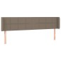 vidaXL Kopfteil mit Ohren Taupe 203x16x78/88 cm Stoff