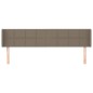vidaXL Kopfteil mit Ohren Taupe 203x16x78/88 cm Stoff