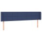 vidaXL Kopfteil mit Ohren Blau 203x16x78/88 cm Stoff vidaXL Kopfteil mit Ohren Blau 203x16x78/88 cm Stoff