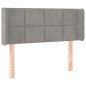 vidaXL Kopfteil mit Ohren Hellgrau 93x16x78/88 cm Samt vidaXL Kopfteil mit Ohren Hellgrau 93x16x78/88 cm Samt