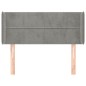vidaXL Kopfteil mit Ohren Hellgrau 93x16x78/88 cm Samt vidaXL Kopfteil mit Ohren Hellgrau 93x16x78/88 cm Samt