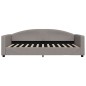 Tagesbett mit Matratze Taupe 100x200 cm Stoff Tagesbett mit Matratze Taupe 100x200 cm Stoff