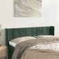 vidaXL Kopfteil mit Ohren Dunkelgrün 147x16x78/88 cm Samt