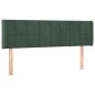vidaXL Kopfteil mit Ohren Dunkelgrün 147x16x78/88 cm Samt