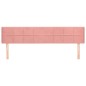 vidaXL Kopfteil mit Ohren Rosa 183x16x78/88 cm Samt vidaXL Kopfteil mit Ohren Rosa 183x16x78/88 cm Samt