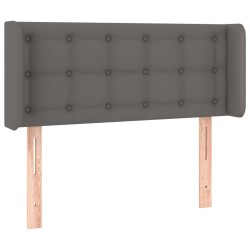 vidaXL Kopfteil mit Ohren Grau 93x16x78/88 cm Kunstleder