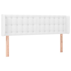 vidaXL Kopfteil mit Ohren Weiß 147x16x78/88 cm Kunstleder