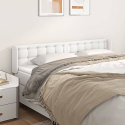 vidaXL Kopfteil mit Ohren Weiß 183x16x78/88 cm Kunstleder