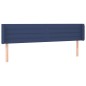 vidaXL Kopfteil mit Ohren Blau 203x16x78/88 cm Stoff vidaXL Kopfteil mit Ohren Blau 203x16x78/88 cm Stoff