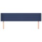 vidaXL Kopfteil mit Ohren Blau 203x16x78/88 cm Stoff vidaXL Kopfteil mit Ohren Blau 203x16x78/88 cm Stoff