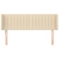 vidaXL Kopfteil mit Ohren Creme 147x16x78/88 cm Stoff
