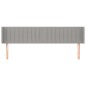 vidaXL Kopfteil mit Ohren Hellgrau 203x16x78/88 cm Stoff