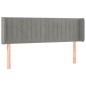 vidaXL Kopfteil mit Ohren Hellgrau 147x16x78/88 cm Samt vidaXL Kopfteil mit Ohren Hellgrau 147x16x78/88 cm Samt