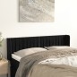 vidaXL Kopfteil mit Ohren Schwarz 147x16x78/88 cm Samt