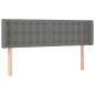 vidaXL Kopfteil mit Ohren Dunkelgrau 147x16x78/88 cm Stoff