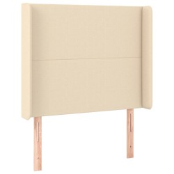 vidaXL Kopfteil mit Ohren Creme 103x16x118/128 cm Stoff