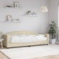 Tagesbett mit Matratze Creme 80x200 cm Stoff Tagesbett mit Matratze Creme 80x200 cm Stoff