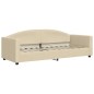 Tagesbett mit Matratze Creme 80x200 cm Stoff Tagesbett mit Matratze Creme 80x200 cm Stoff