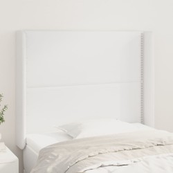 vidaXL Kopfteil mit Ohren Weiß 83x16x118/128 cm Kunstleder