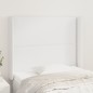 vidaXL Kopfteil mit Ohren Weiß 83x16x118/128 cm Kunstleder