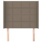 vidaXL Kopfteil mit Ohren Taupe 83x16x118/128 cm Stoff