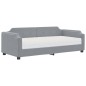 Tagesbett mit Matratze Hellgrau 80x200 cm Stoff Tagesbett mit Matratze Hellgrau 80x200 cm Stoff