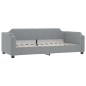 Tagesbett mit Matratze Hellgrau 80x200 cm Stoff Tagesbett mit Matratze Hellgrau 80x200 cm Stoff