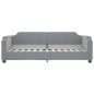 Tagesbett mit Matratze Hellgrau 80x200 cm Stoff Tagesbett mit Matratze Hellgrau 80x200 cm Stoff