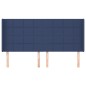 vidaXL Kopfteil mit Ohren Blau 203x16x118/128 cm Stoff vidaXL Kopfteil mit Ohren Blau 203x16x118/128 cm Stoff