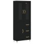 Highboard Schwarz 69,5x34x180 cm Holzwerkstoff Highboard Schwarz 69,5x34x180 cm Holzwerkstoff
