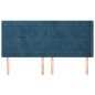 vidaXL Kopfteil mit Ohren Dunkelblau 203x16x118/128 cm Samt
