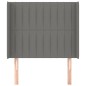 vidaXL Kopfteil mit Ohren Dunkelgrau 103x16x118/128 cm Stoff