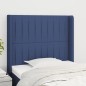 vidaXL Kopfteil mit Ohren Blau 103x16x118/128 cm Stoff vidaXL Kopfteil mit Ohren Blau 103x16x118/128 cm Stoff