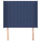 vidaXL Kopfteil mit Ohren Blau 103x16x118/128 cm Stoff vidaXL Kopfteil mit Ohren Blau 103x16x118/128 cm Stoff