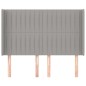vidaXL Kopfteil mit Ohren Hellgrau 147x16x118/128 cm Stoff vidaXL Kopfteil mit Ohren Hellgrau 147x16x118/128 cm Stoff